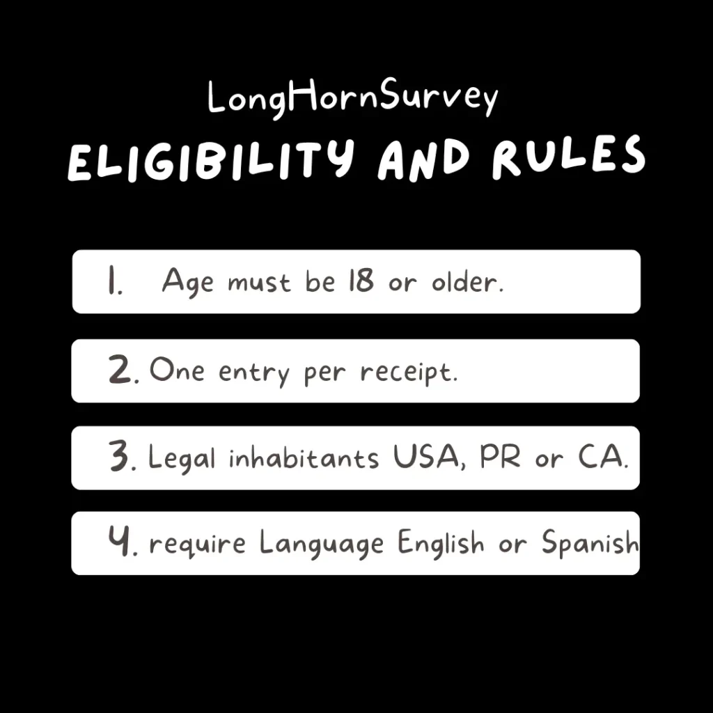 LongHornSurvey Eligibility and Rules